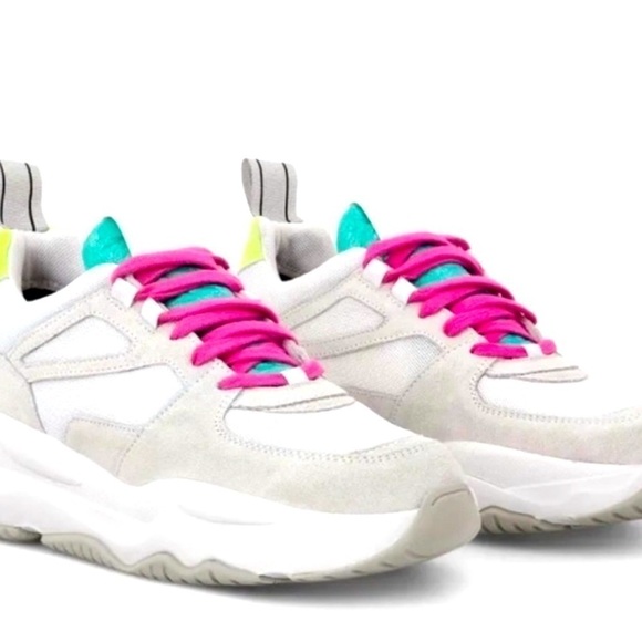 New P448 Lemon & Lime Luke Dogma Trainer Sneakers, Size 40 (9.5/10) (v) - Picture 1 of 11